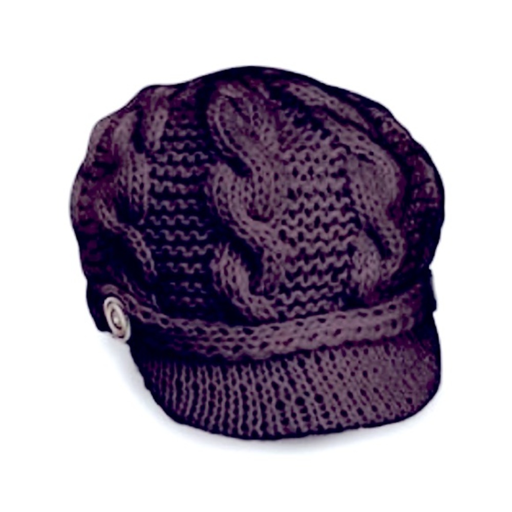 WALLAROO Miranda Knit Hat Black Cableknit OS